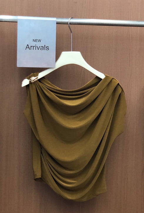 Wide Cowl Neck Design Top